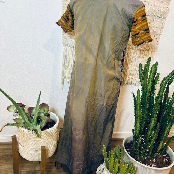 Unique vintage patchwork dress with embroidery and mirror sequin boho whimsy - Picture 6 of 8